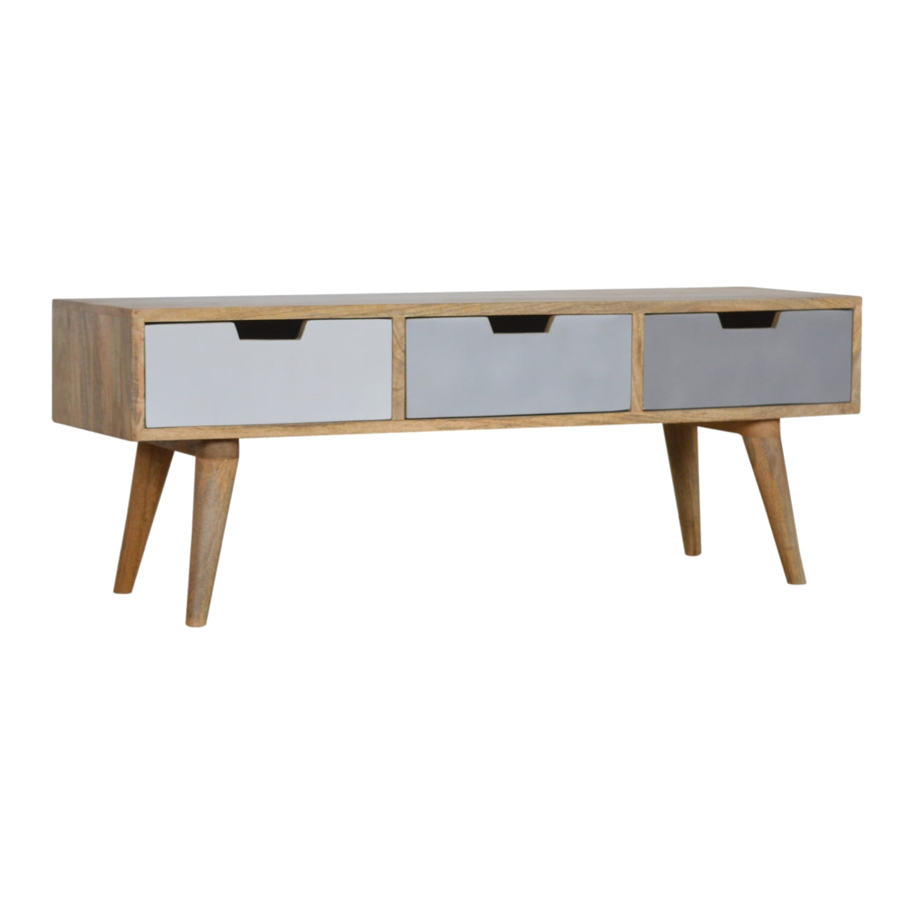 Grey Painted 3-Drawer TV Media Unit