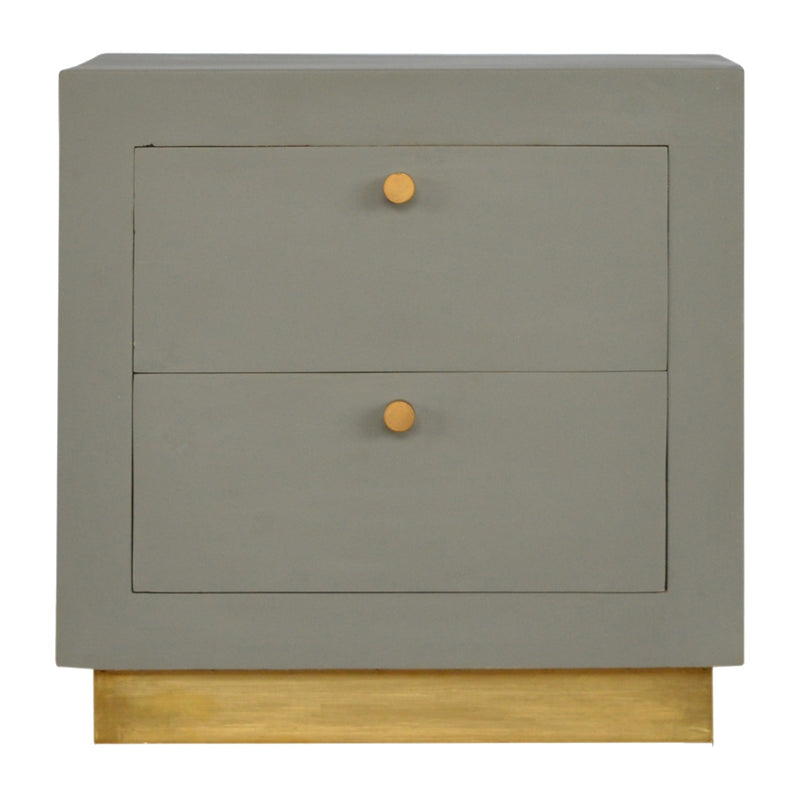 Sleek Cement Bedside Table