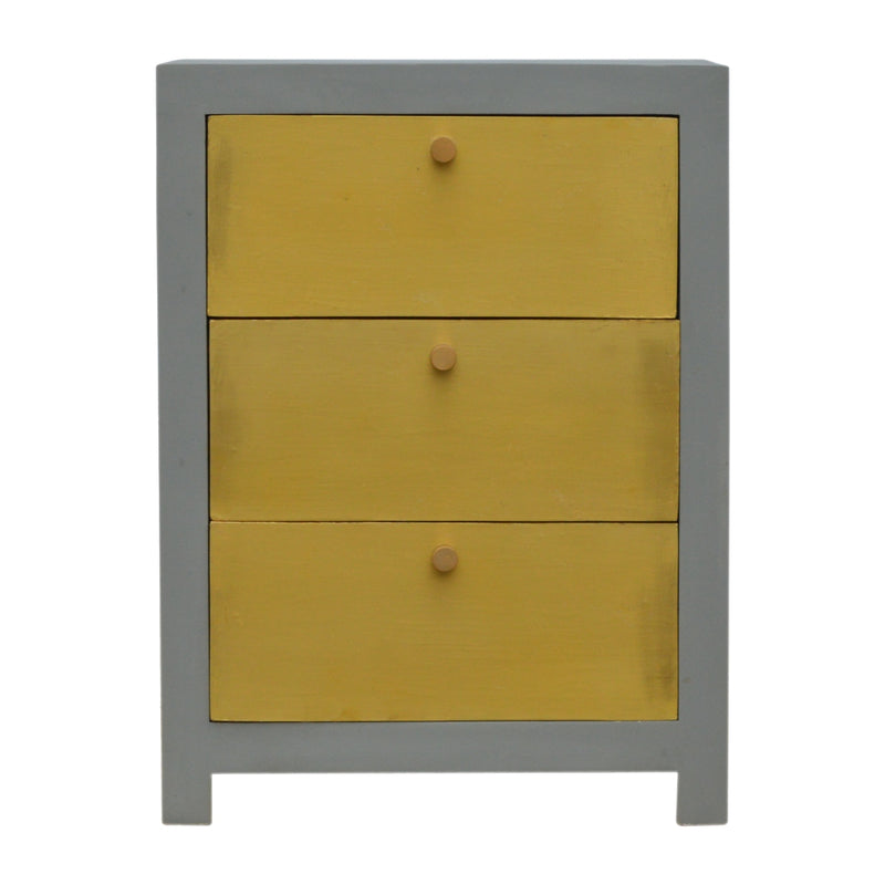 Gold x Cement Bedside Table