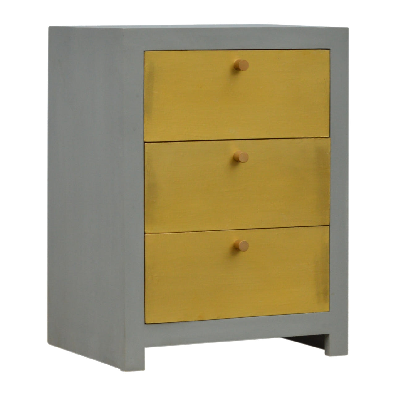 Gold x Cement Bedside Table