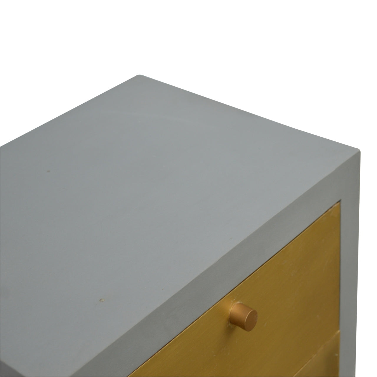 Gold x Cement Bedside Table