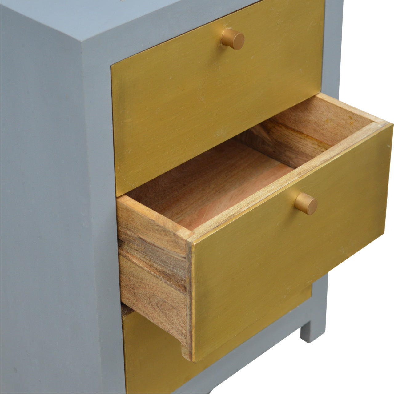 Gold x Cement Bedside Table