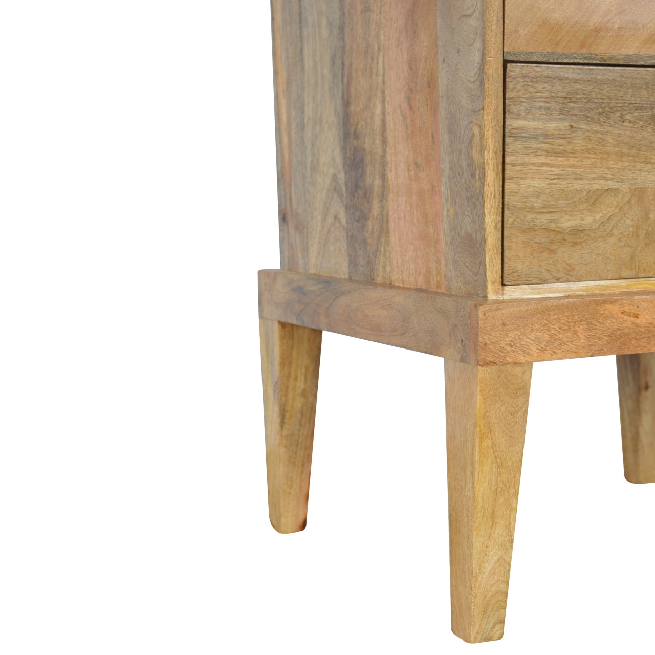 Solid Wood Bedside with T-Bar Knobs Bedside Table