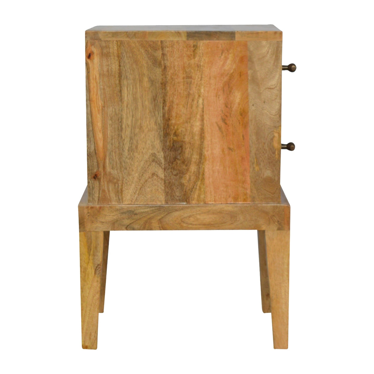 Solid Wood Bedside with T-Bar Knobs Bedside Table