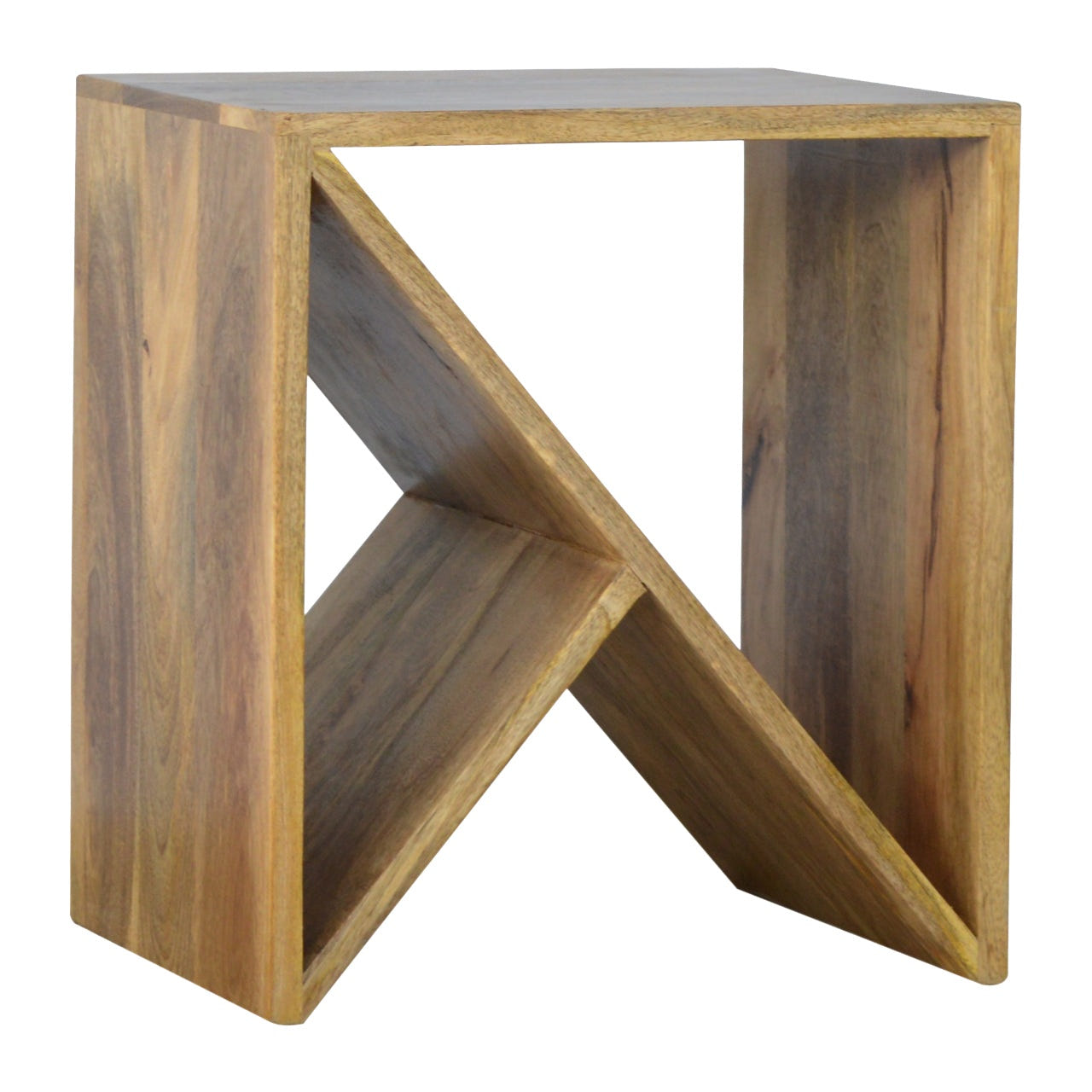 Geometric Library Side Table Accent Piece