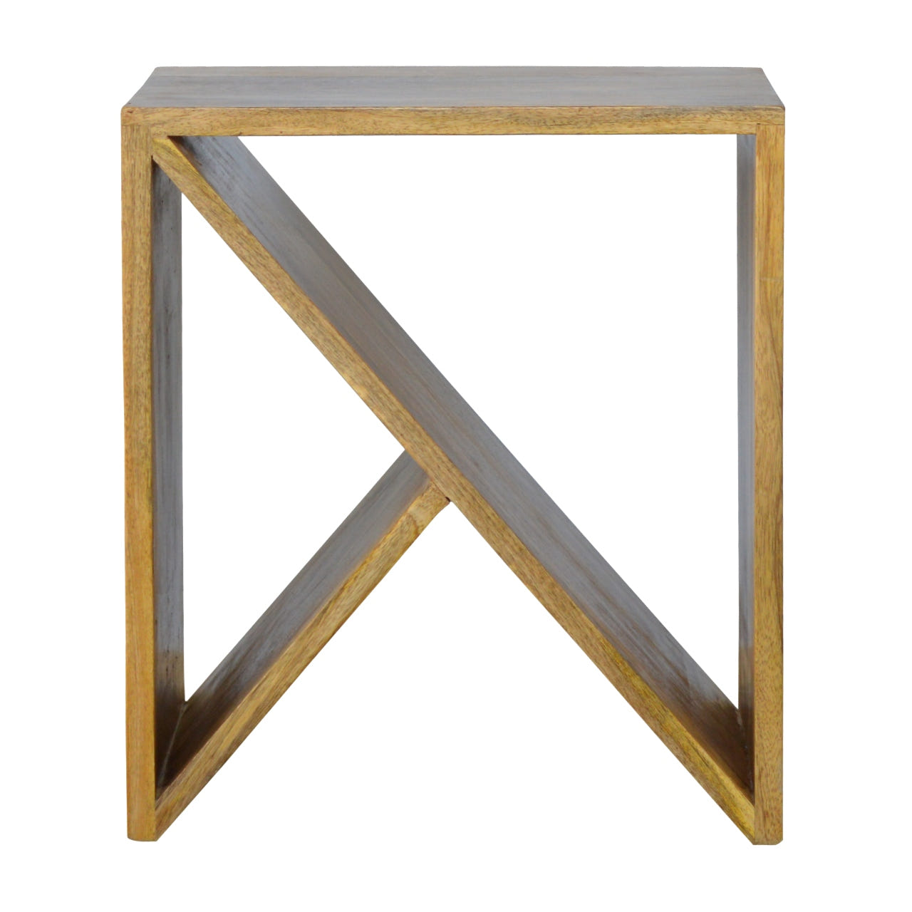 Geometric Library Side Table Accent Piece