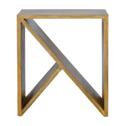 Geometric Library Side Table Accent Piece