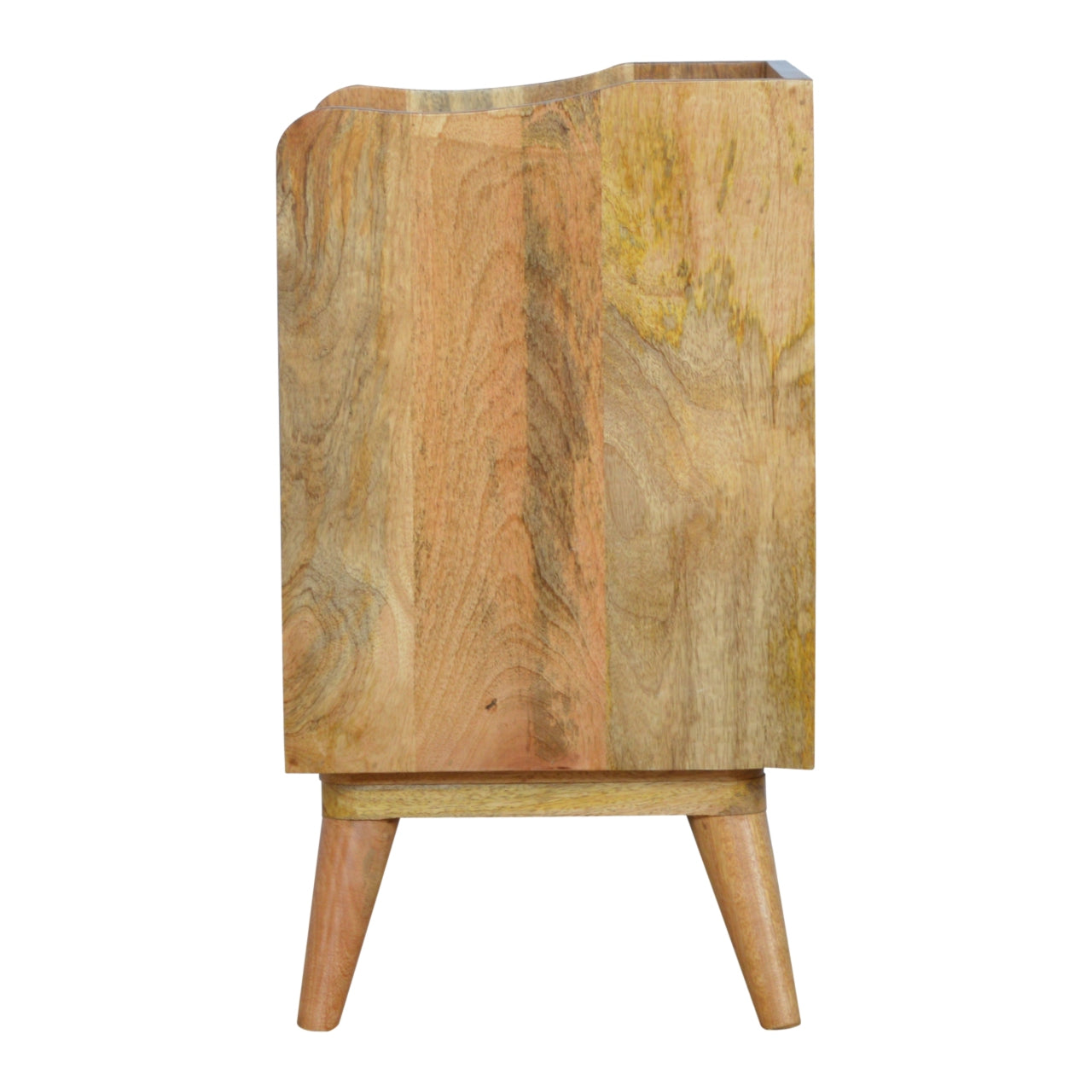 Pineapple Screen Printed Bedside Table | Oak Mango Wood
