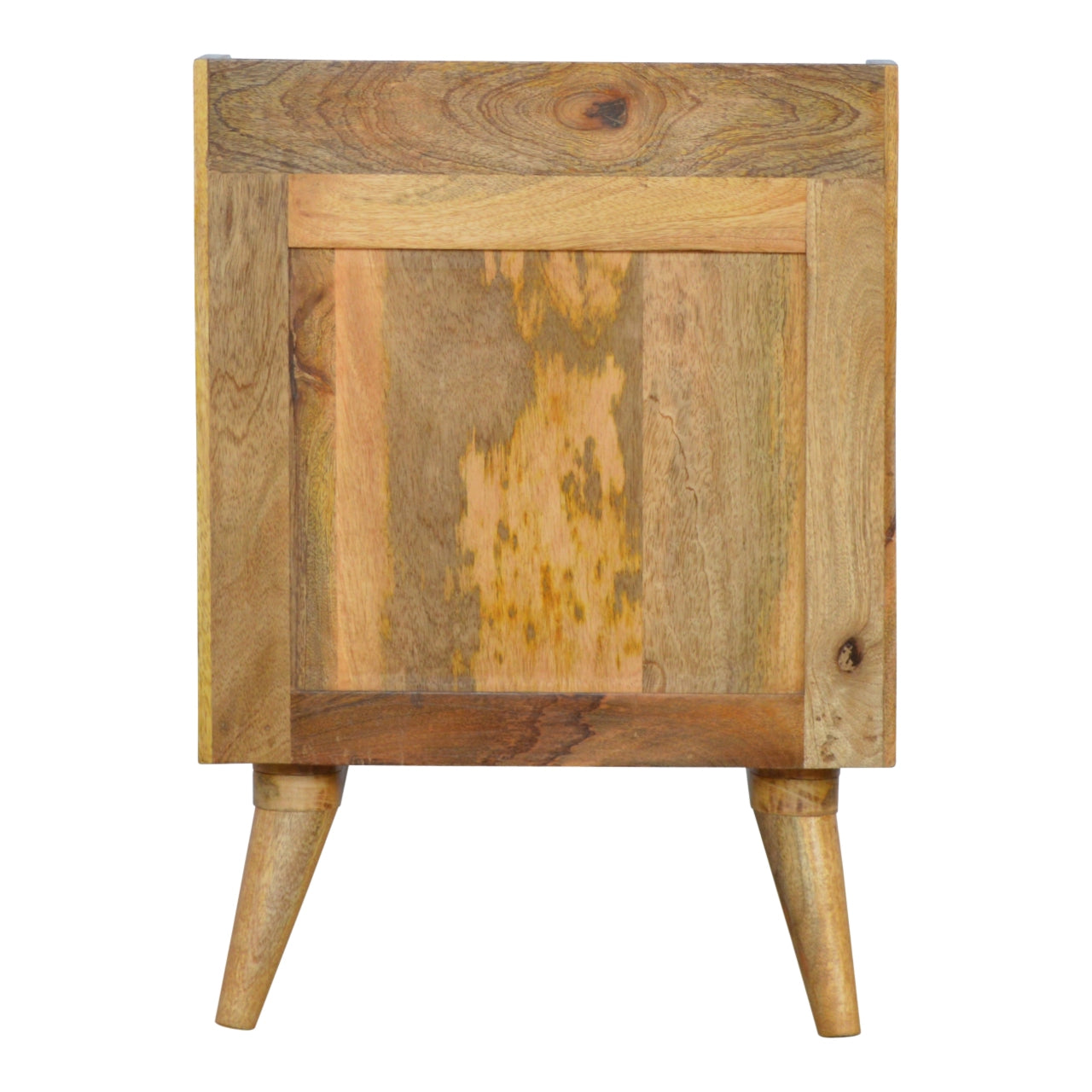 Pineapple Screen Printed Bedside Table | Oak Mango Wood