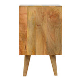 White Envelope Bedside Table | Oak-Ish Solid Mango Wood