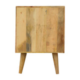 White Envelope Bedside Table | Oak-Ish Solid Mango Wood