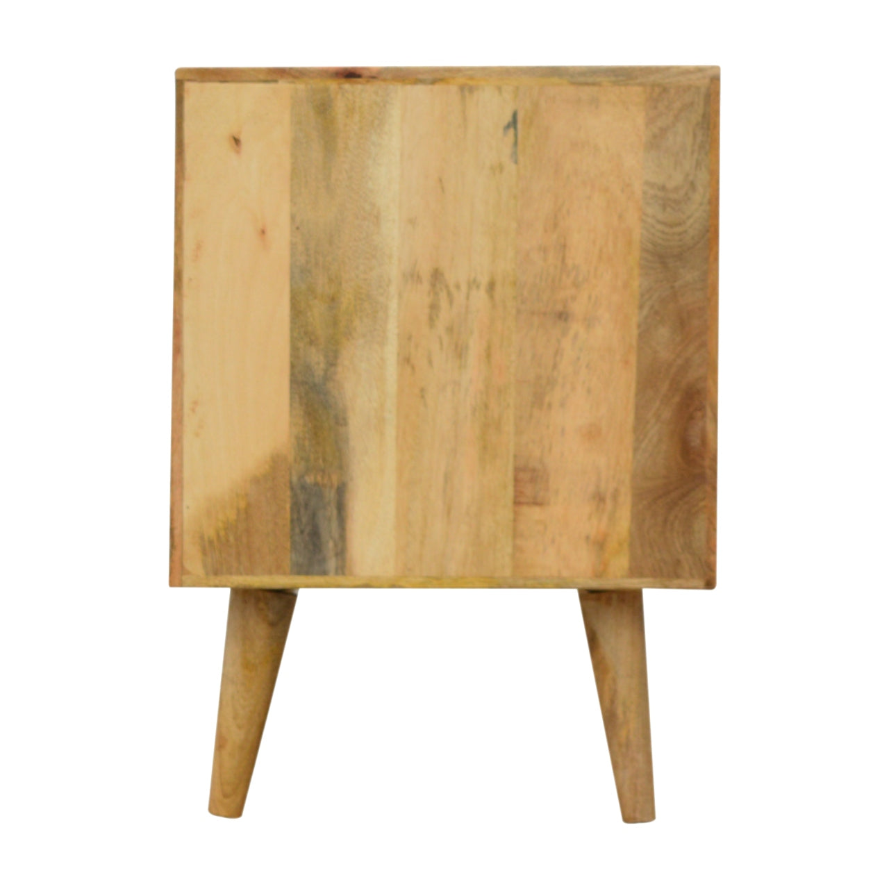 White Envelope Bedside Table | Oak-Ish Solid Mango Wood