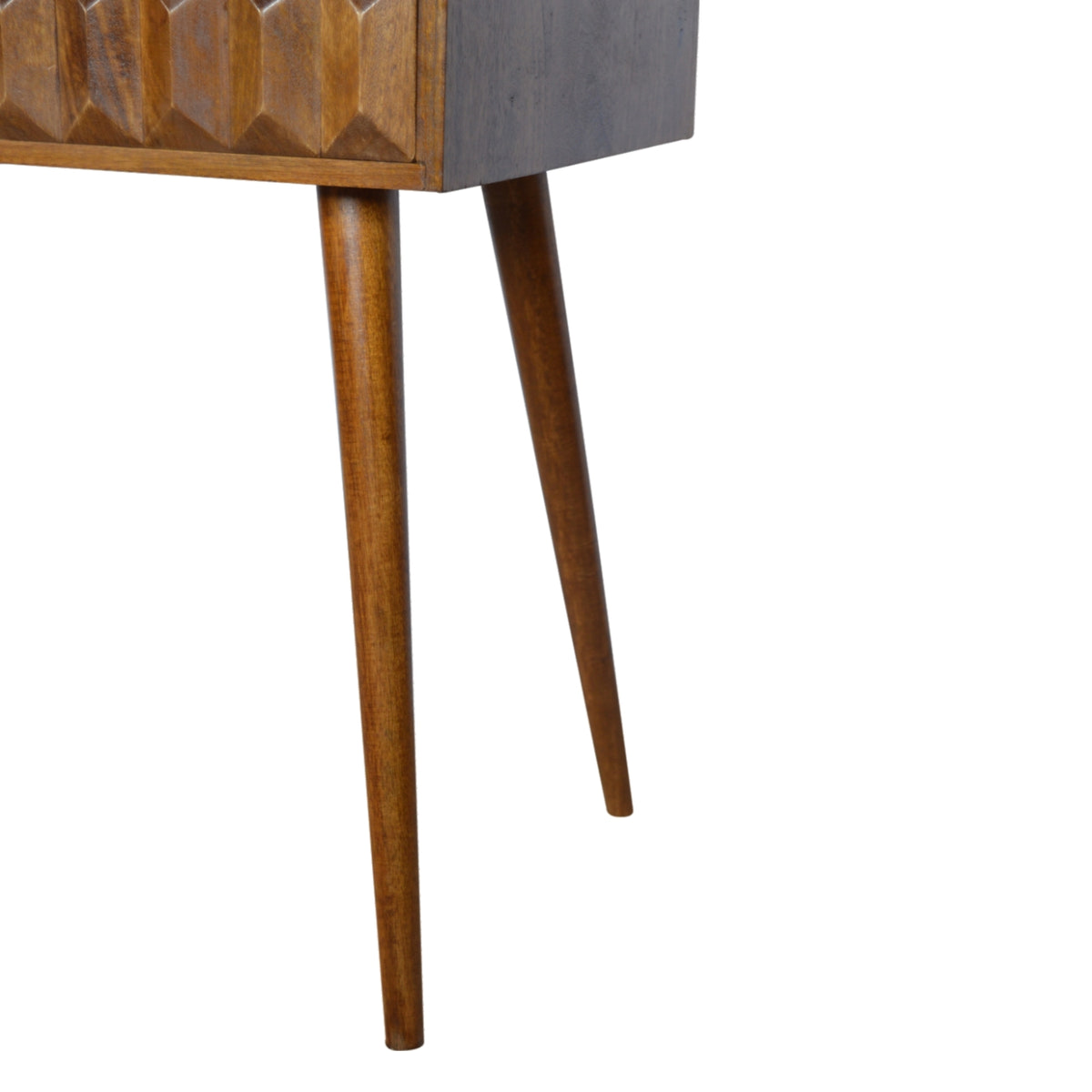 Chestnut Prism Writing Desk | Hand-Carved