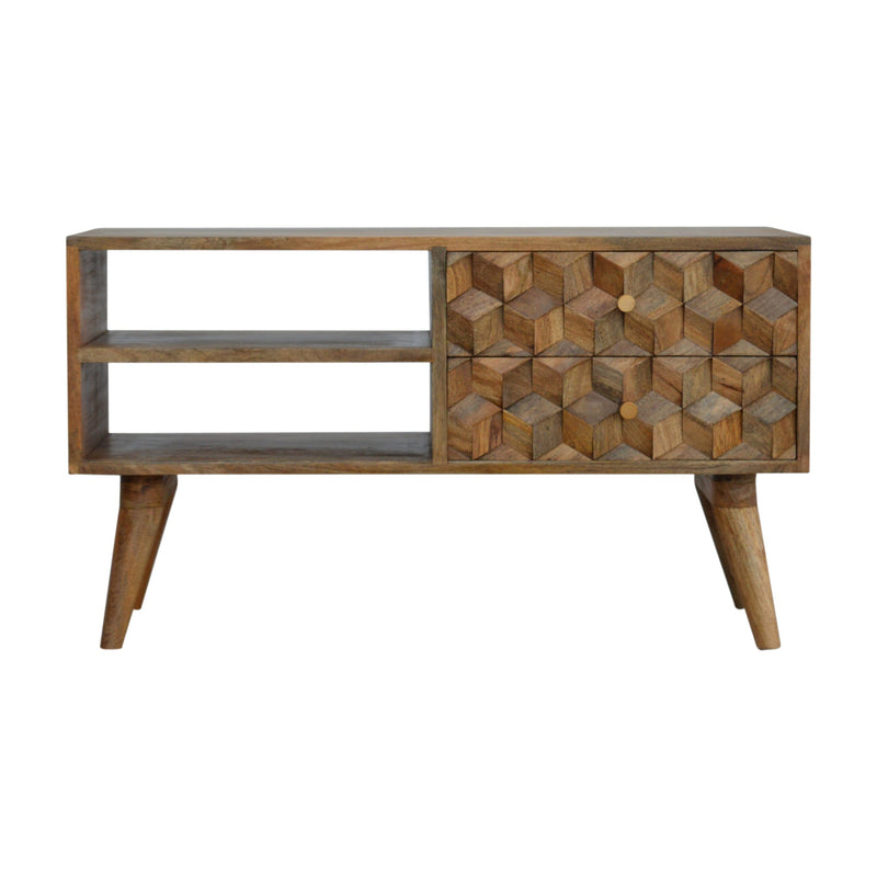 Cube Carved Media Unit