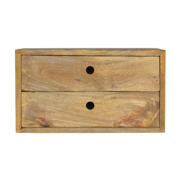 Oak-ish Wall Mounted Bedside Table | Wall-Mounted