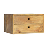Oak-ish Wall Mounted Bedside Table | Wall-Mounted