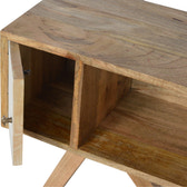 Solid Wood Tripod Bedside Table | Oak Solid Mango Wood