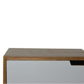 Grey Painted Cut-out Bedside Table