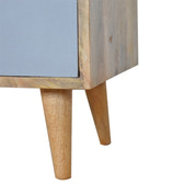 Grey Painted Cut-out Bedside Table