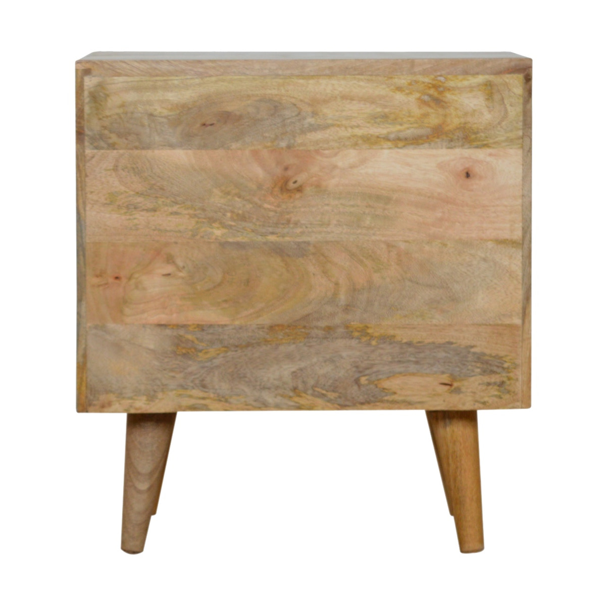 Grey Painted Cut-out Bedside Table