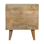 Grey Painted Cut-out Bedside Table