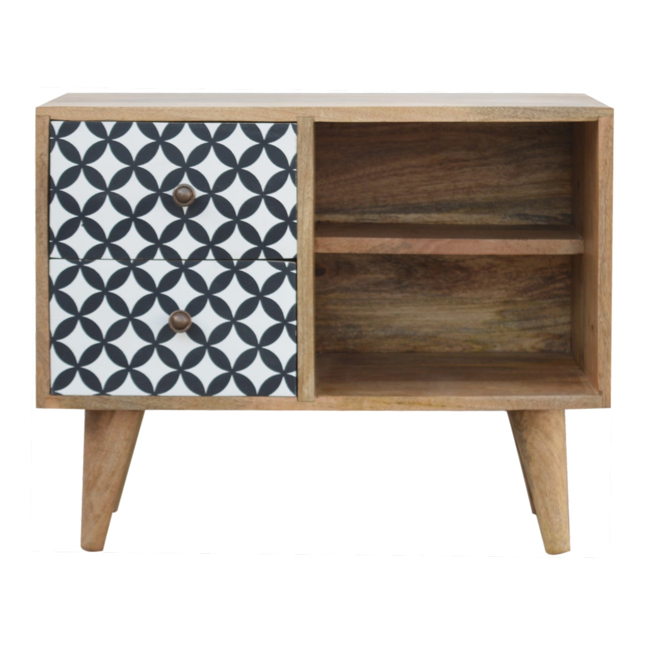 District Diamond Mini Chest of Drawers | Oak-Ish Mango Wood