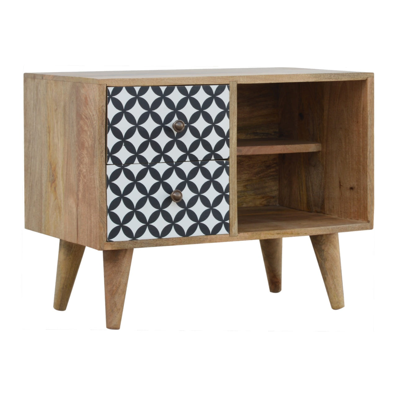 District Diamond Mini Chest of Drawers | Oak-Ish Mango Wood