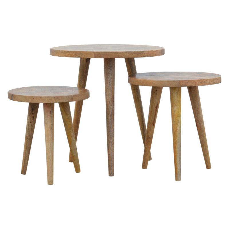 Patchwork Nesting Stools Footstool