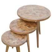 Patchwork Nesting Stools Footstool