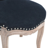Black Velvet Studded Chair | Cotton Velvet