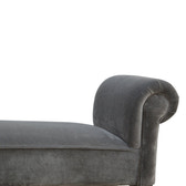 Grey Velvet Bench | Cotton Velvet
