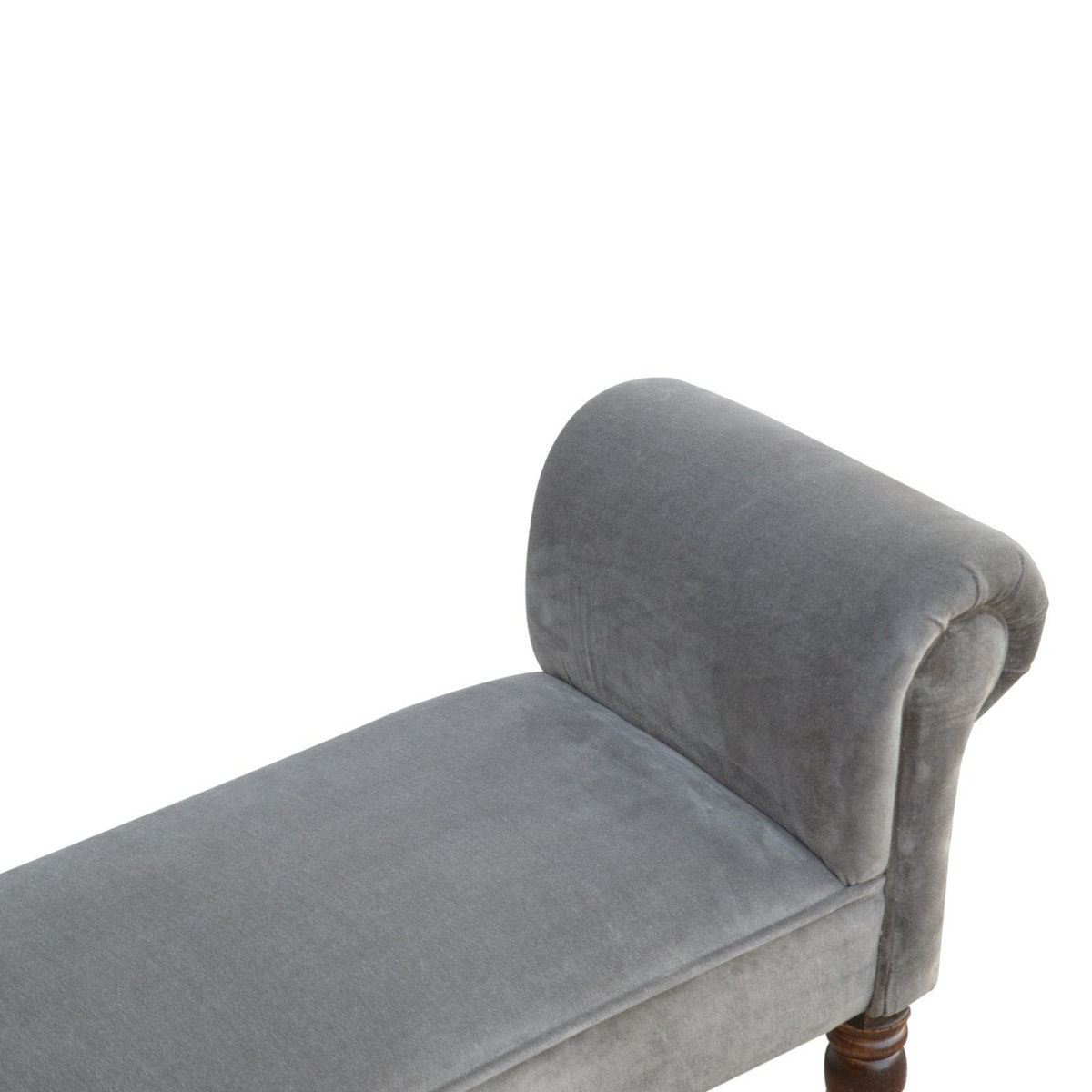 Grey Velvet Bench | Cotton Velvet