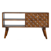 Chestnut Diamond Carve Media Unit