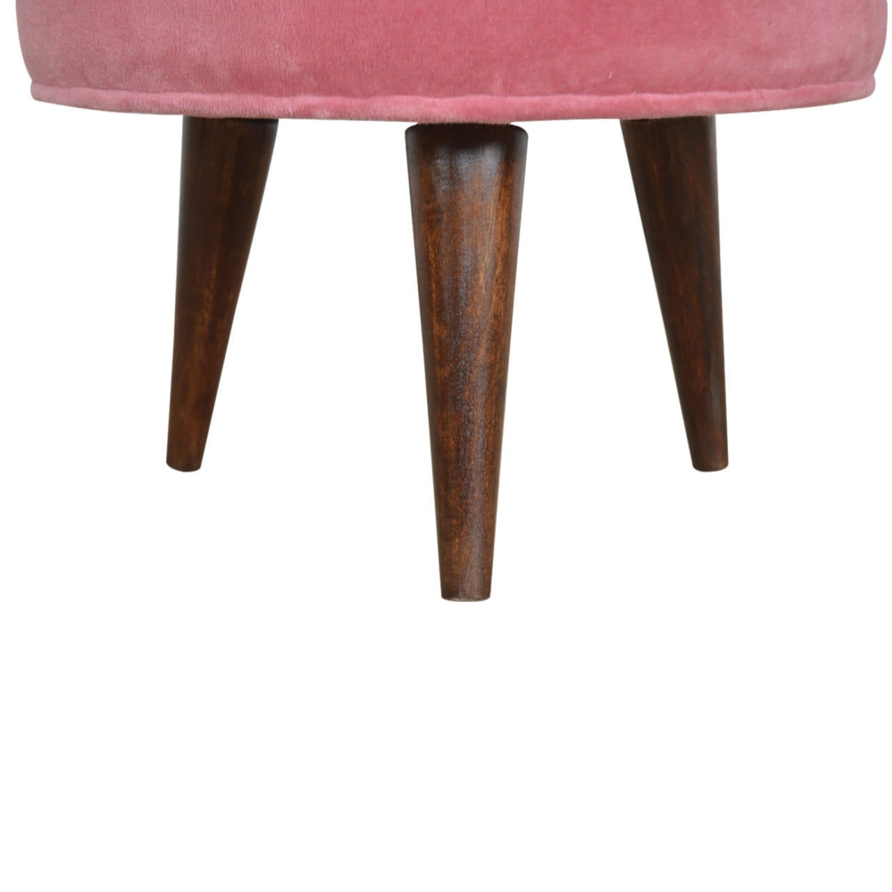 Pink Velvet Nordic Style Footstool | Cotton Velvet