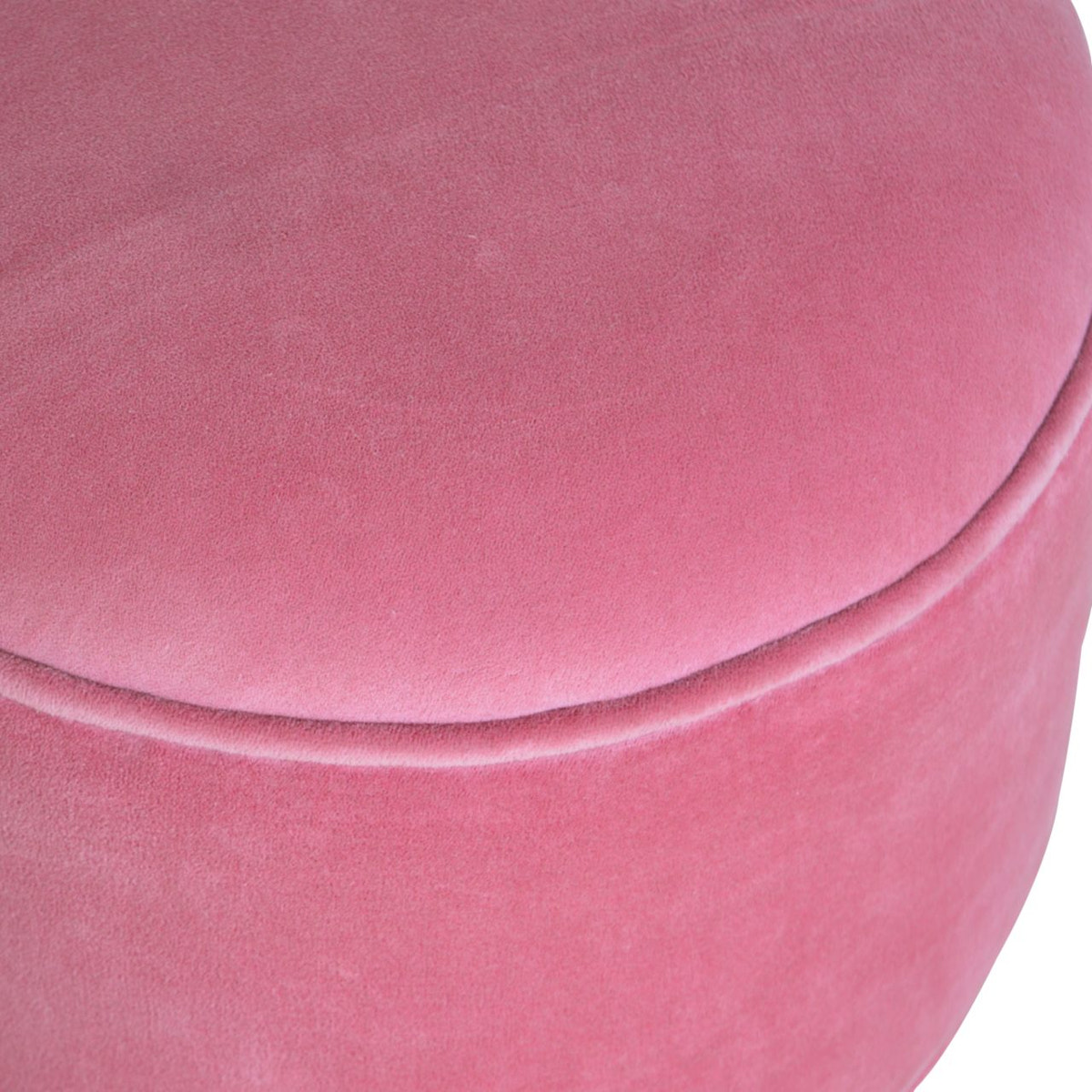 Pink Velvet Nordic Style Footstool | Cotton Velvet