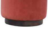 Large Brick Velvet Wooden Footstool | Cotton Velvet