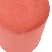 Large Brick Velvet Wooden Footstool | Cotton Velvet