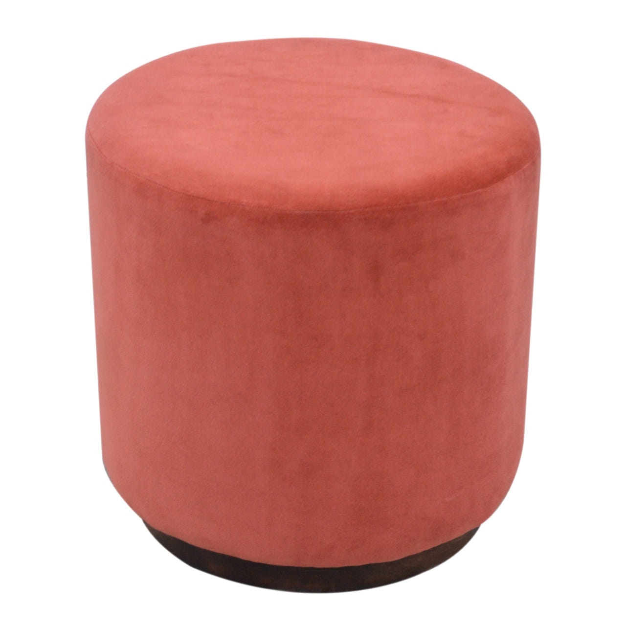 Large Brick Velvet Wooden Footstool | Cotton Velvet