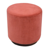 Large Brick Velvet Wooden Footstool | Cotton Velvet