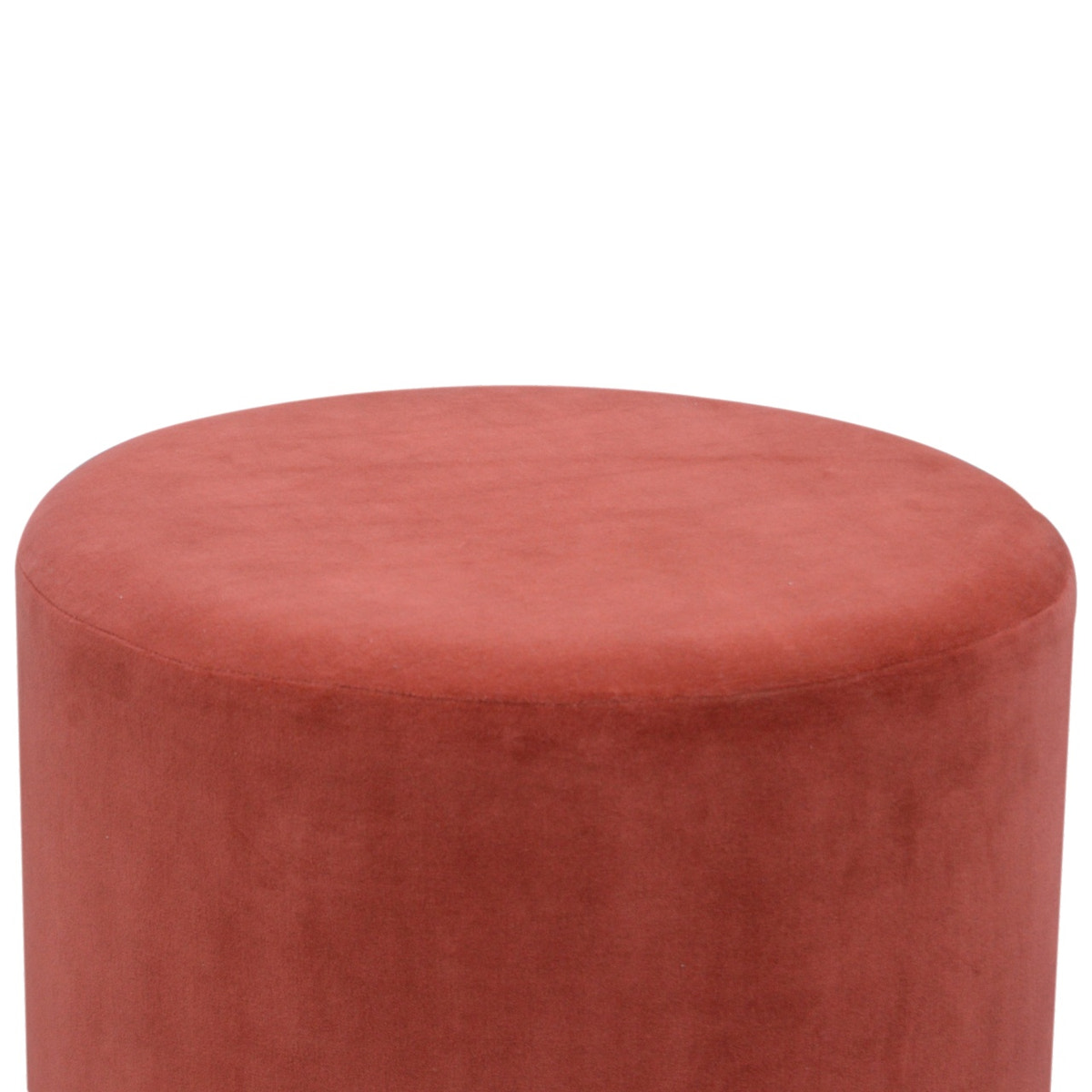 Large Brick Velvet Wooden Footstool | Cotton Velvet