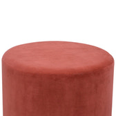 Large Brick Velvet Wooden Footstool | Cotton Velvet