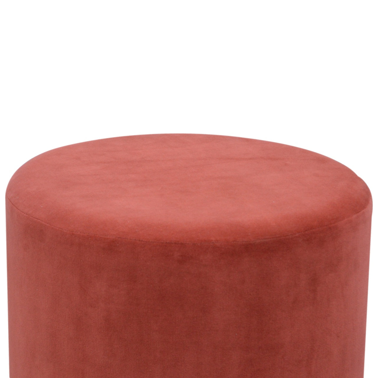 Large Brick Velvet Wooden Footstool | Cotton Velvet