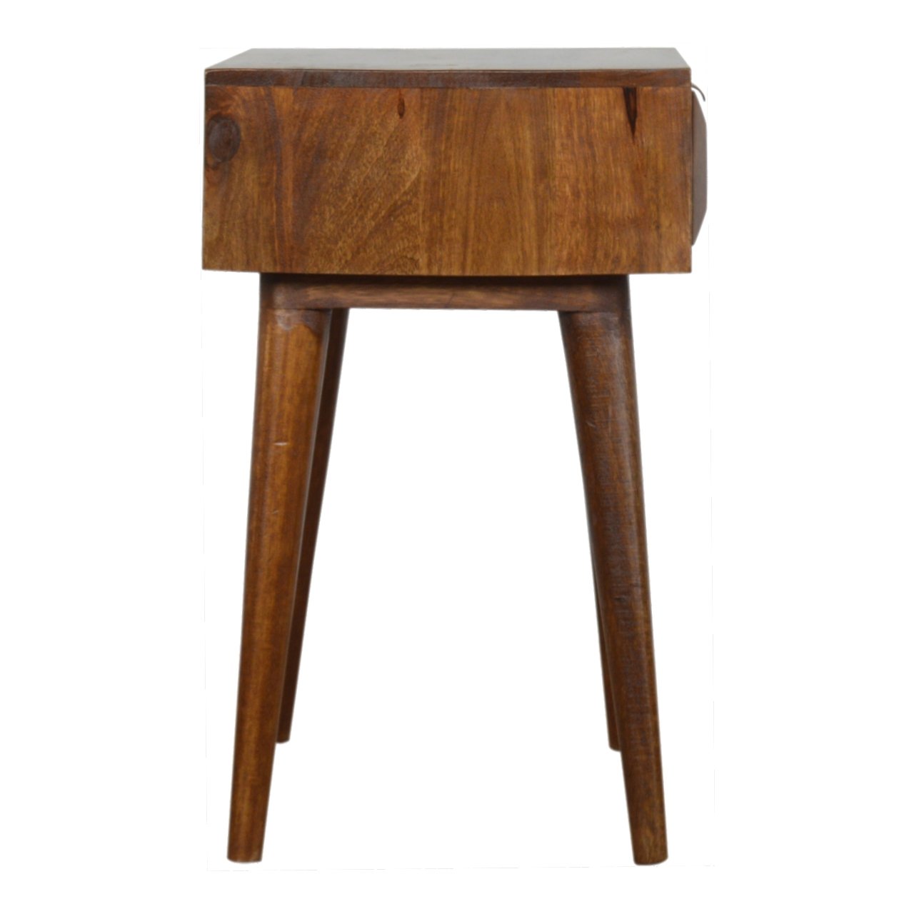 Carved Chestnut Bedside Table | Hand-Carved