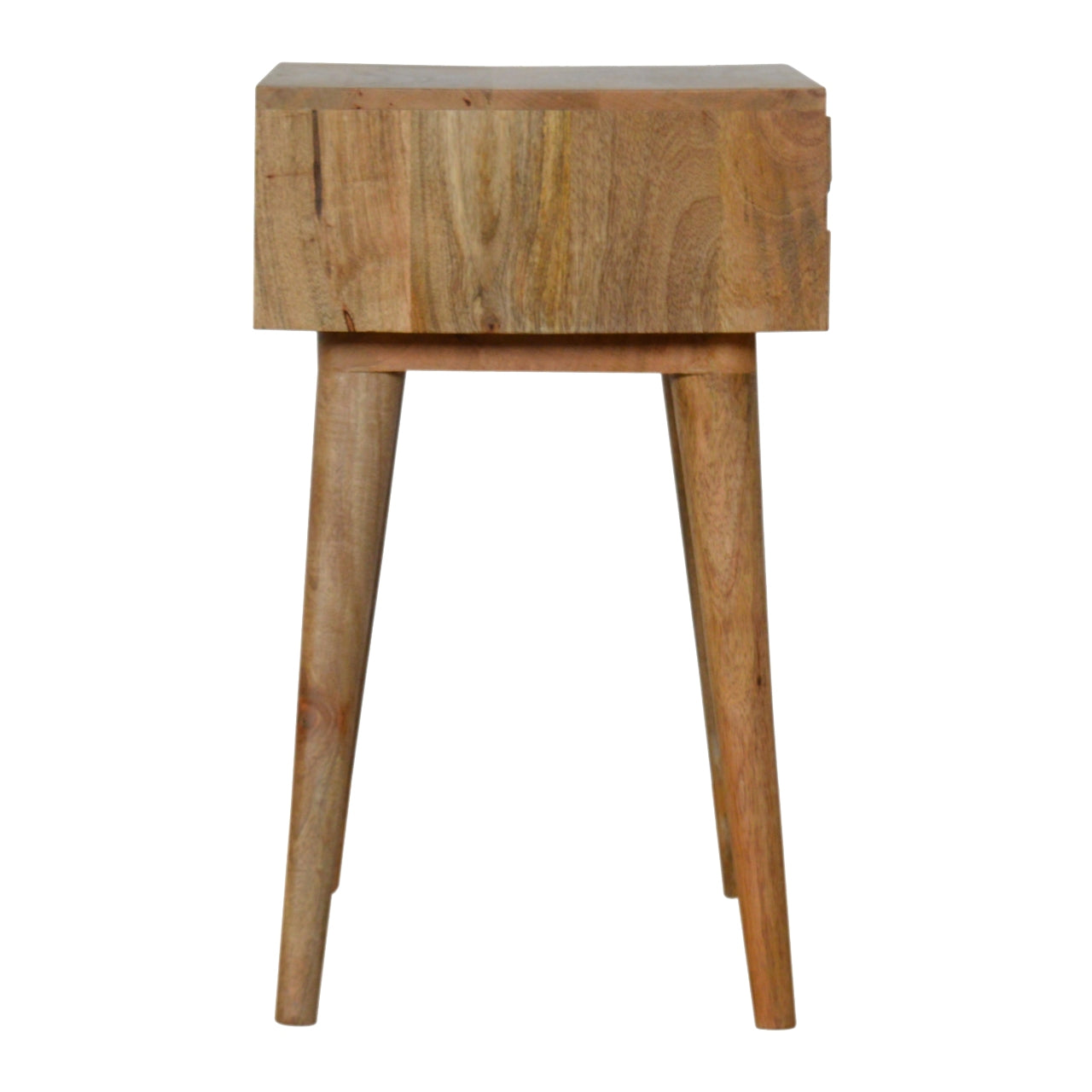 Pineapple Carved Oak-ish Bedside Table | Hand-Carved