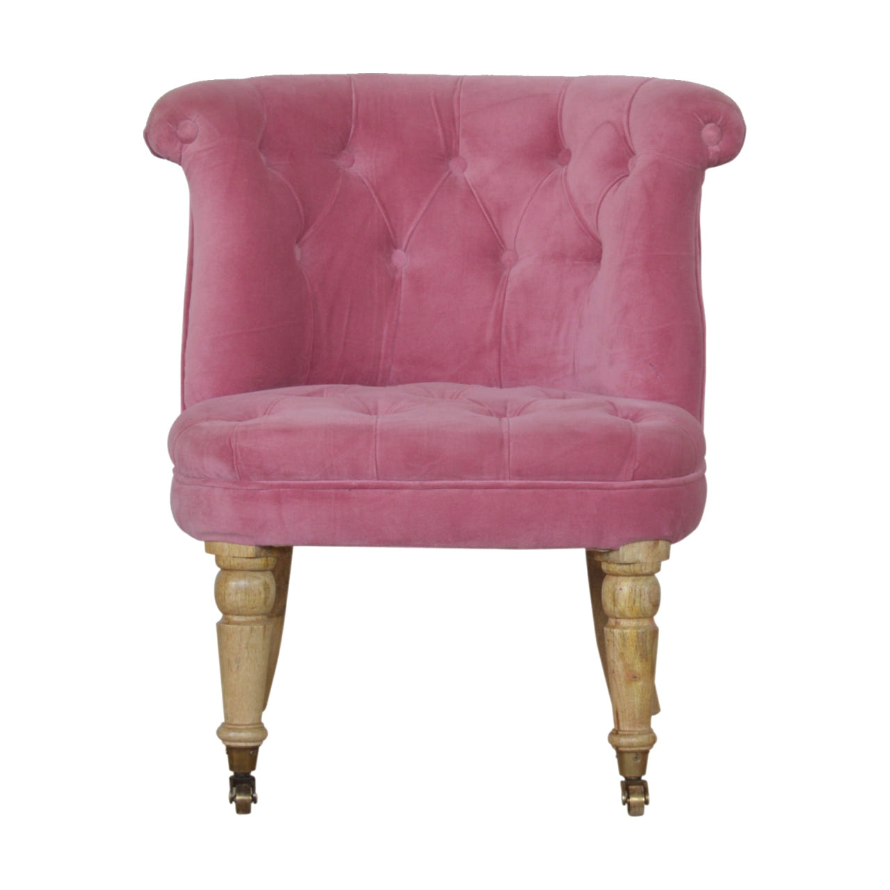 Pink Velvet Accent Chair | Cotton Velvet