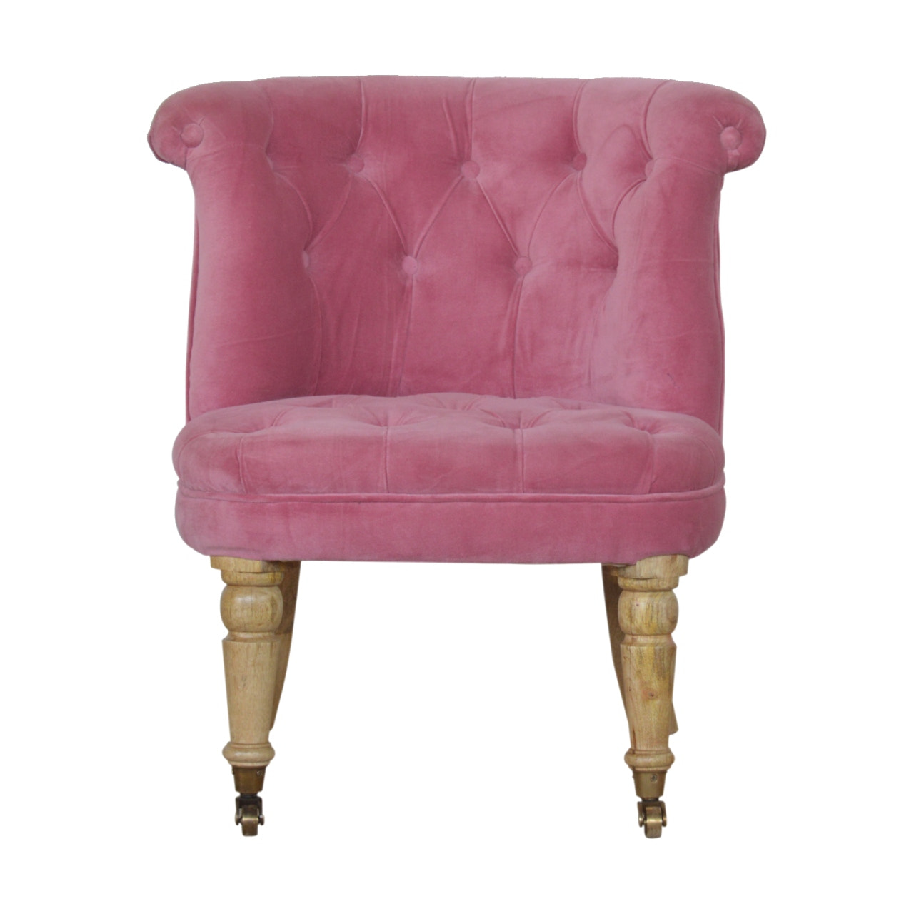 Pink Velvet Accent Chair | Cotton Velvet
