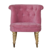 Pink Velvet Accent Chair | Cotton Velvet