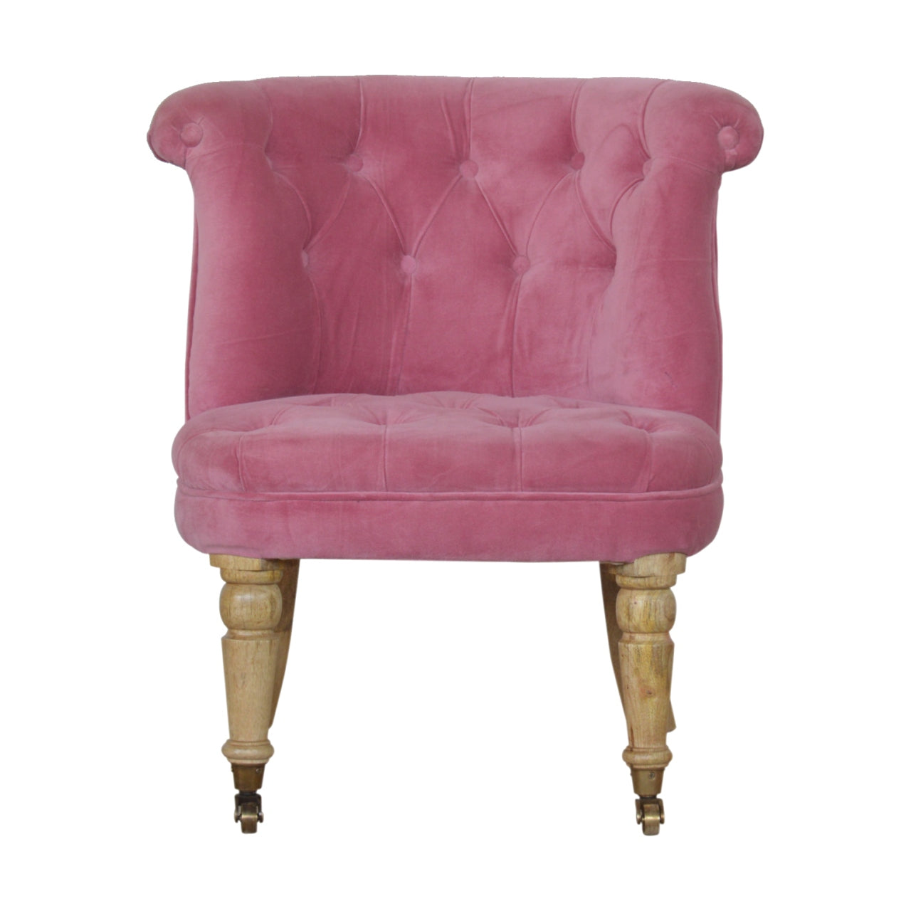 Pink Velvet Accent Chair | Cotton Velvet