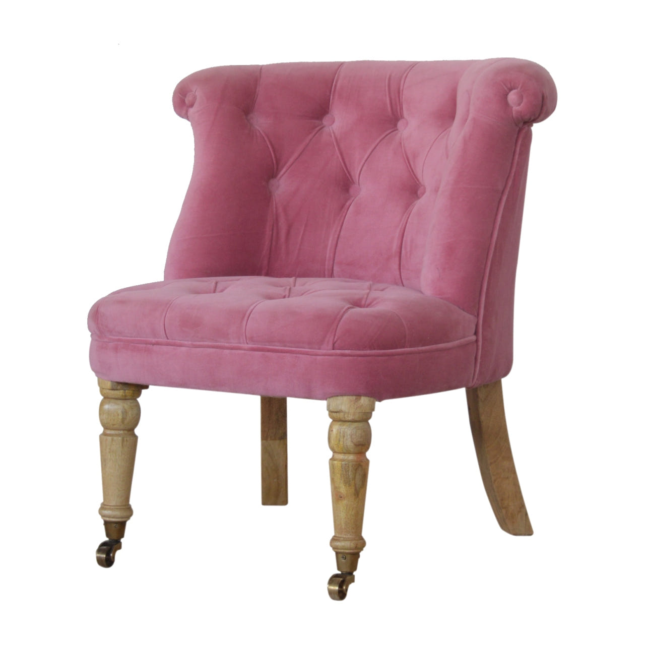 Pink Velvet Accent Chair | Cotton Velvet