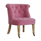 Pink Velvet Accent Chair | Cotton Velvet